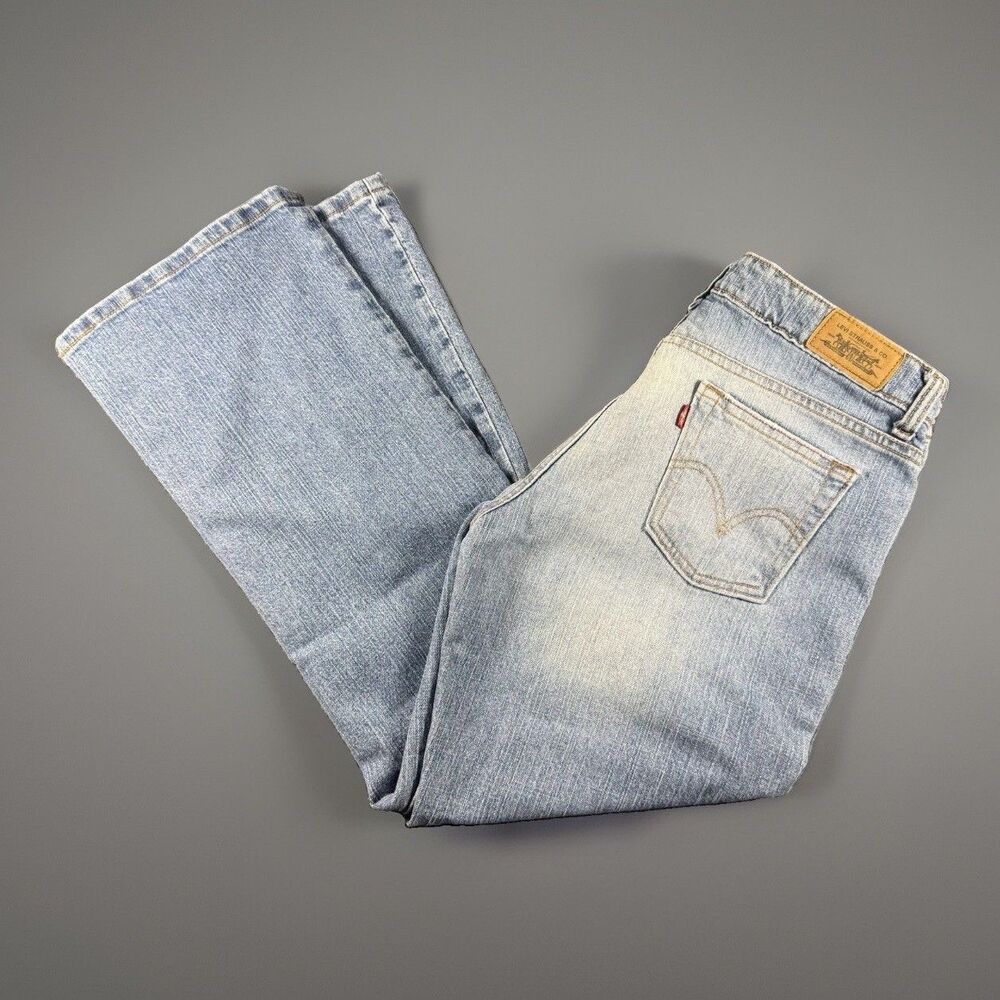Levi's 515 Bootcut Jeans Women's Size 10S Short Light Wash Denim Stretch Y2K